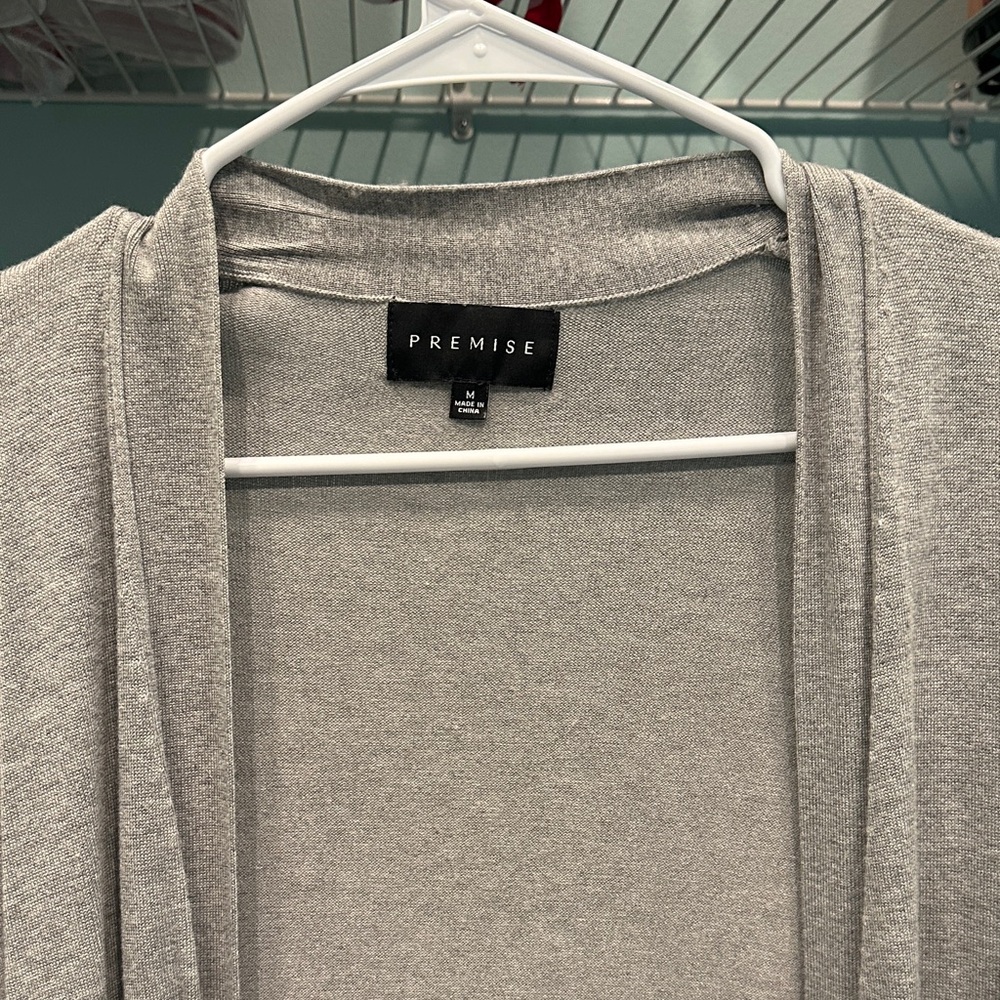 Gray Long Cardigan - Picture 2 of 3